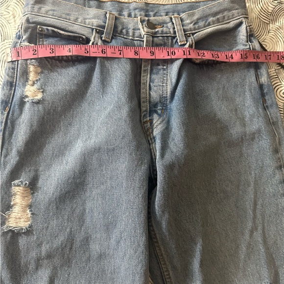 Carmar Emelia Sydney Distressed Knee Studded Raw Hem Button Fly HiRise Jeans 29 - Picture 14 of 16